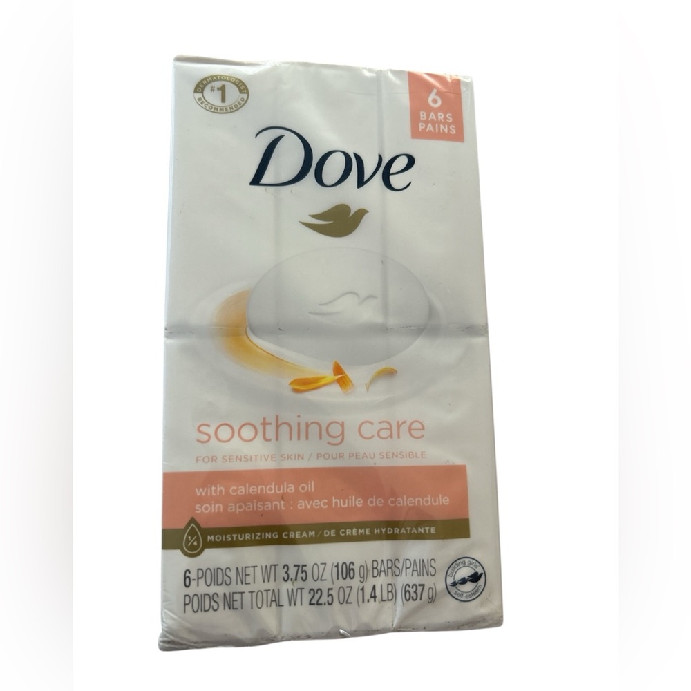 DOVE SOOTHING CARE Moisturizing Beauty Bar Soap for Sensitive Skin 6 Bar Pack